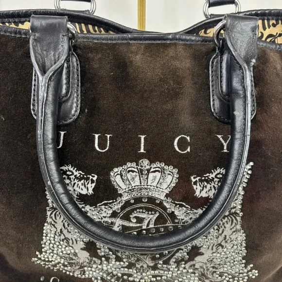 Vintage Juicy Couture Brown Tote with Scottie Logo - Picture 6 of 8